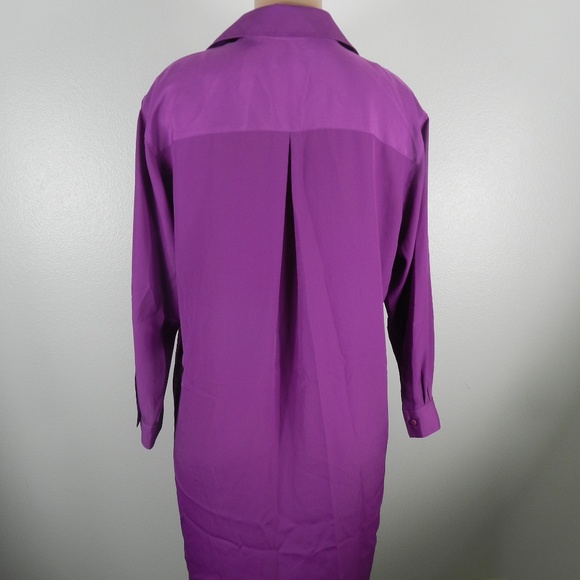 Suzi Chin for Maggy Boutique LS BD Dress Purple 14 - Picture 3 of 5
